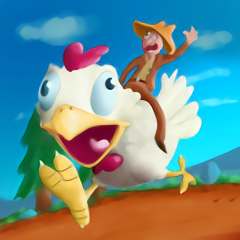 骑鸡比赛游戏(chicken rodeo)